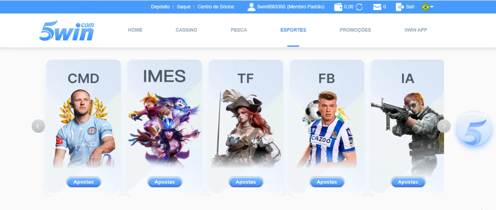 Apostas Esportivas no 5win Bet